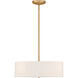 Mid Town LED 18 inch Antique Brushed Brass Pendant / Semi-Flush Ceiling Light