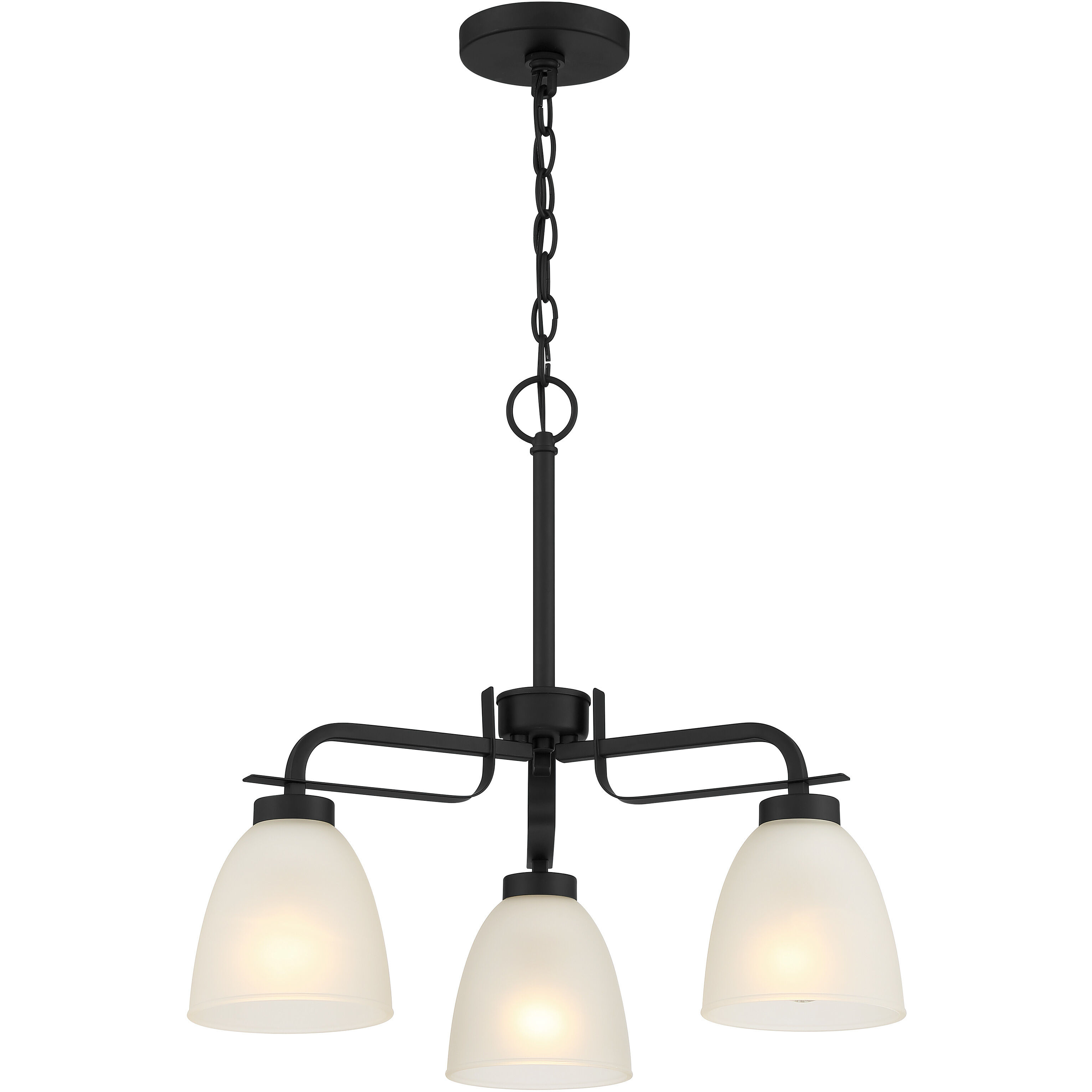 Kaitlen 3 Light 20 inch Coal Semi Flush / Chandelier Ceiling Light