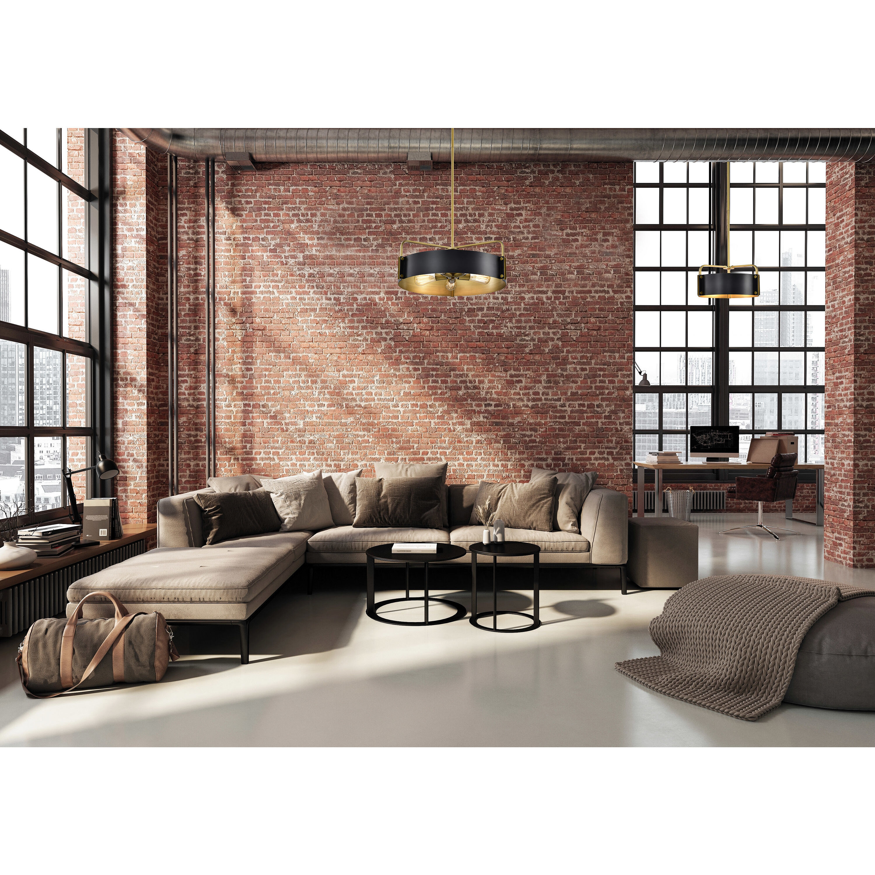 Altos 5 Light 22 inch Matte Black Pendant Ceiling Light