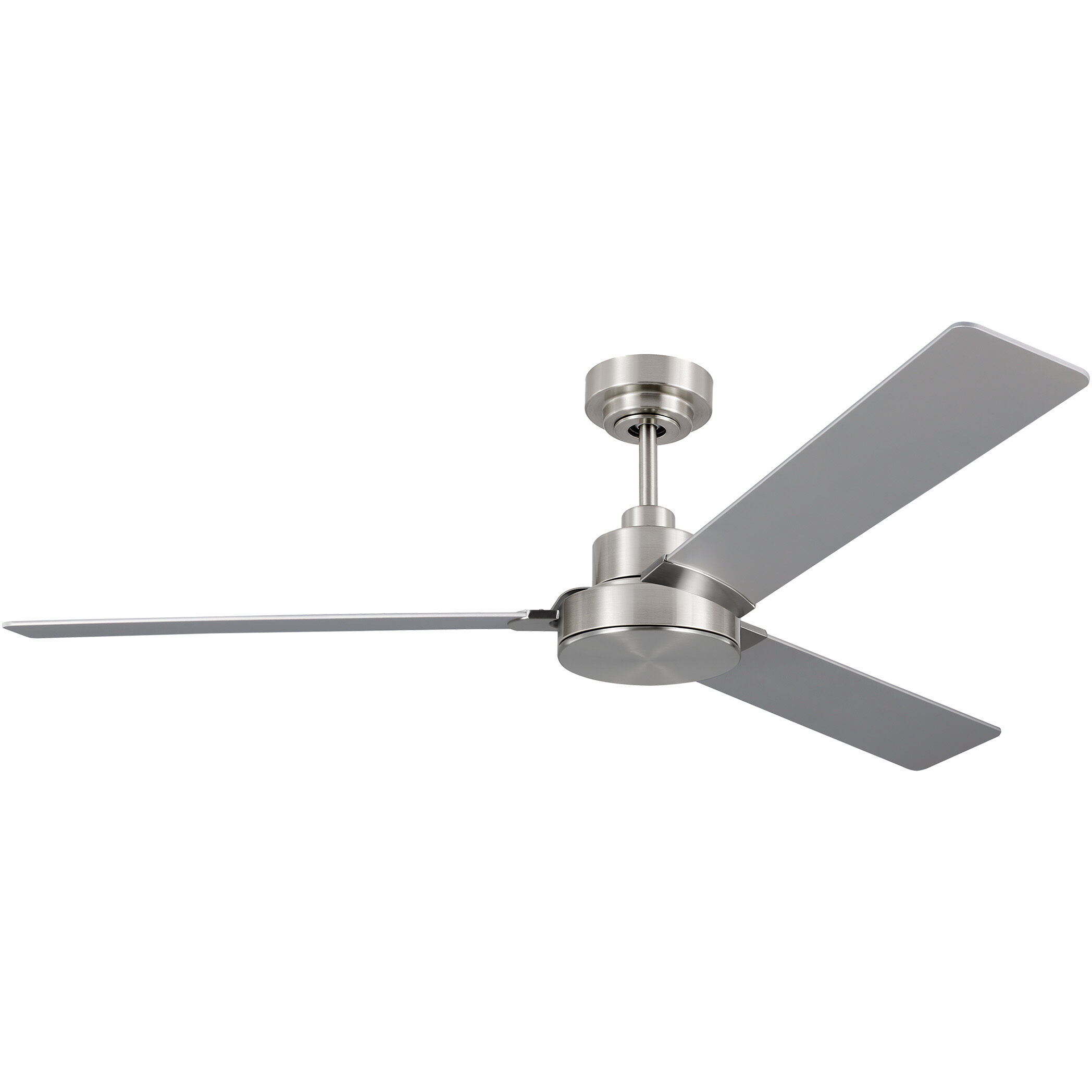 Jovie 58 58 inch Brushed Steel with Silver/American Walnut reversible blades Indoor/Outdoor Ceiling Fan