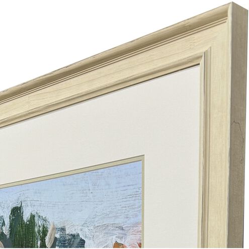 Walk This Way Green and Blue and Yellow Framed Art