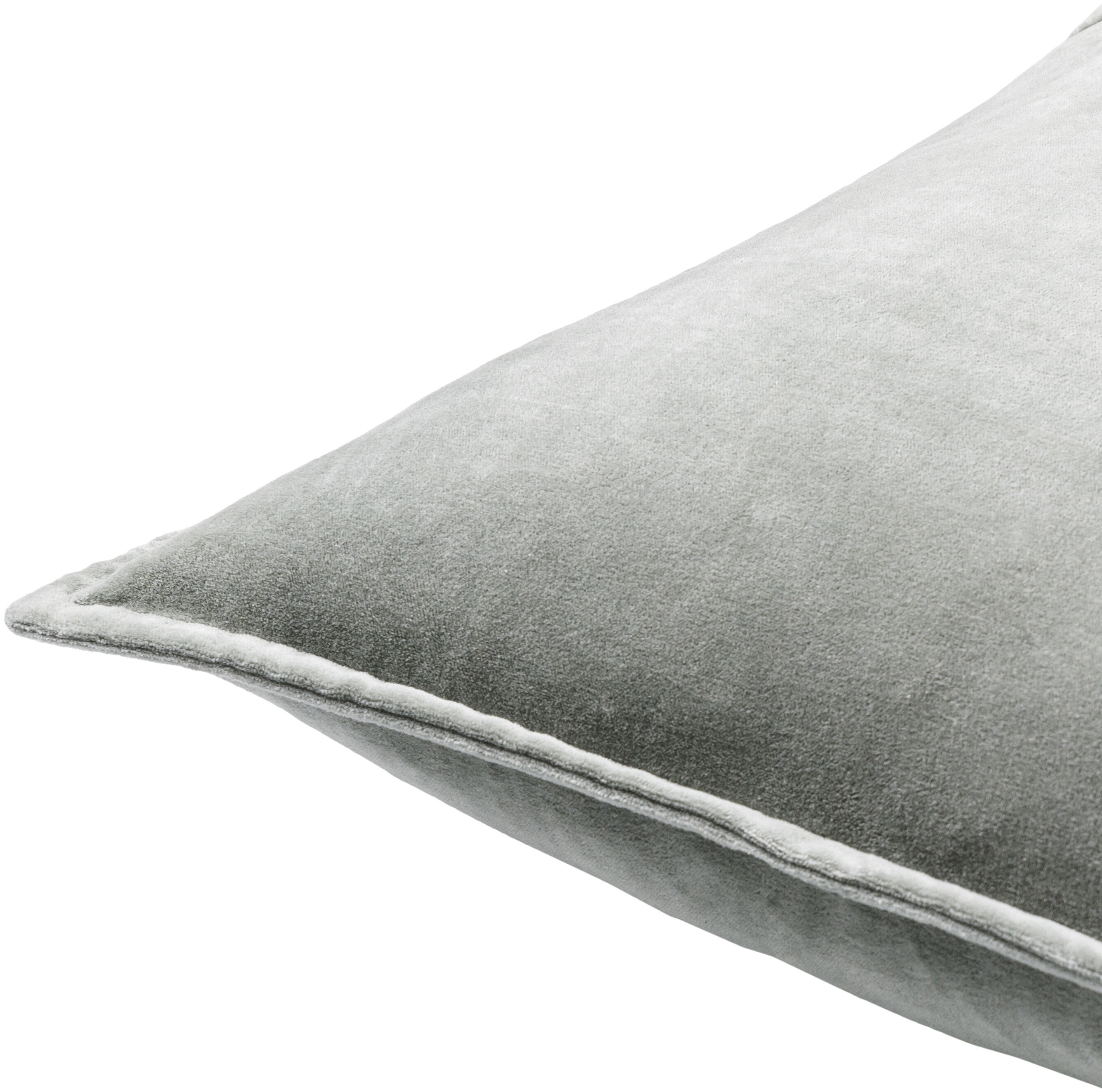 Cotton Velvet 22 X 22 inch Sage Pillow Kit, Square