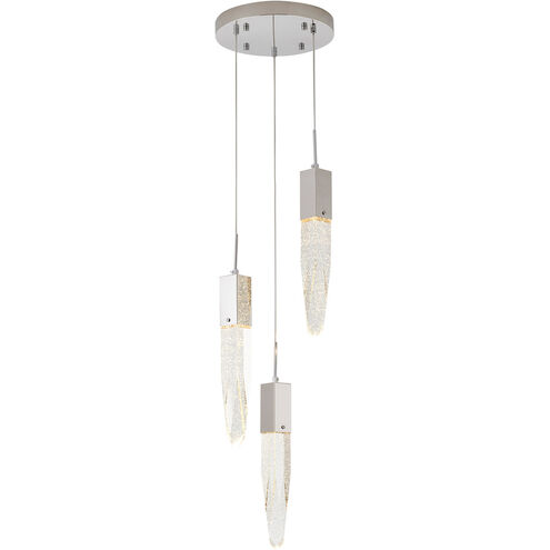 Canada 3 Light 12 inch Chrome Chandelier Ceiling Light