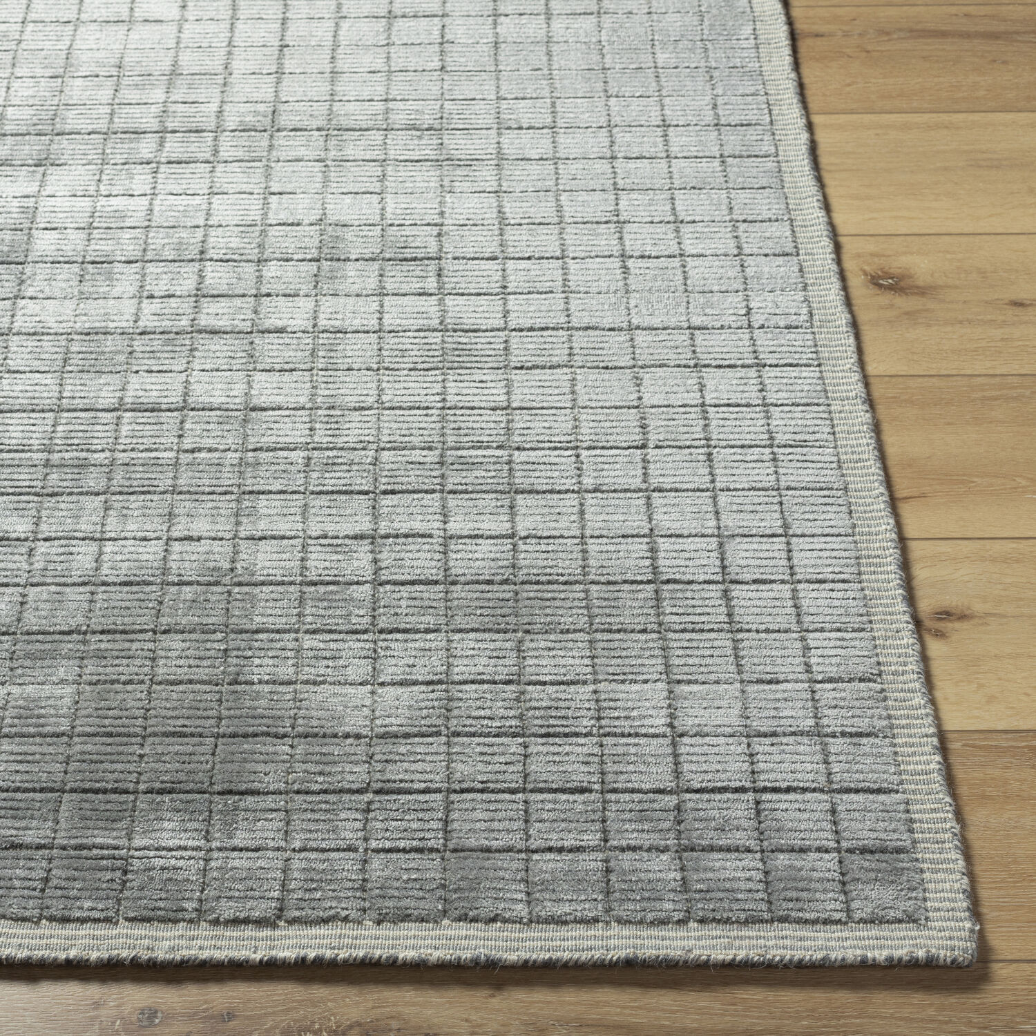 Carre 108 X 72 inch Charcoal Rug in 6 X 9, Rectangle