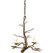 Treetop 4 Light 18 inch Old Iron Chandelier Ceiling Light, Small
