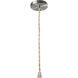 Radiance LED 15.5 inch White Crackle and Brushed Nickel Pendant Ceiling Light