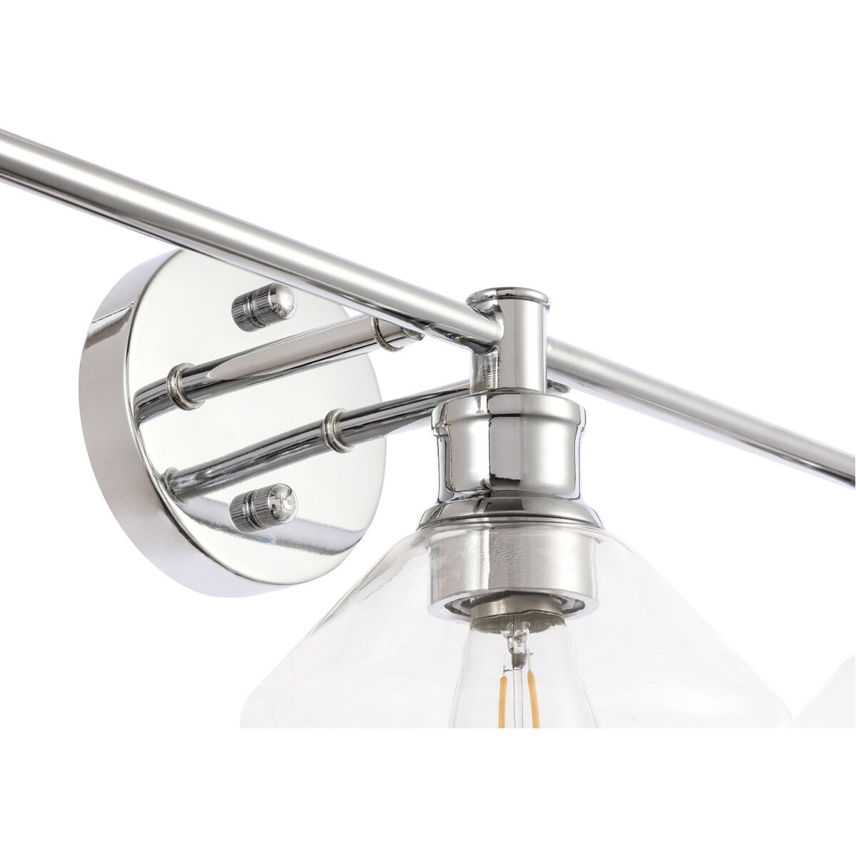 Gene 3 Light 28 inch Chrome Wall sconce Wall Light