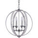 Canada 6 Light 18 inch Chrome Chandelier Ceiling Light