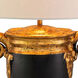 Gallier 25 inch 60.00 watt Black and Gold Table Lamp Portable Light, Flambeau