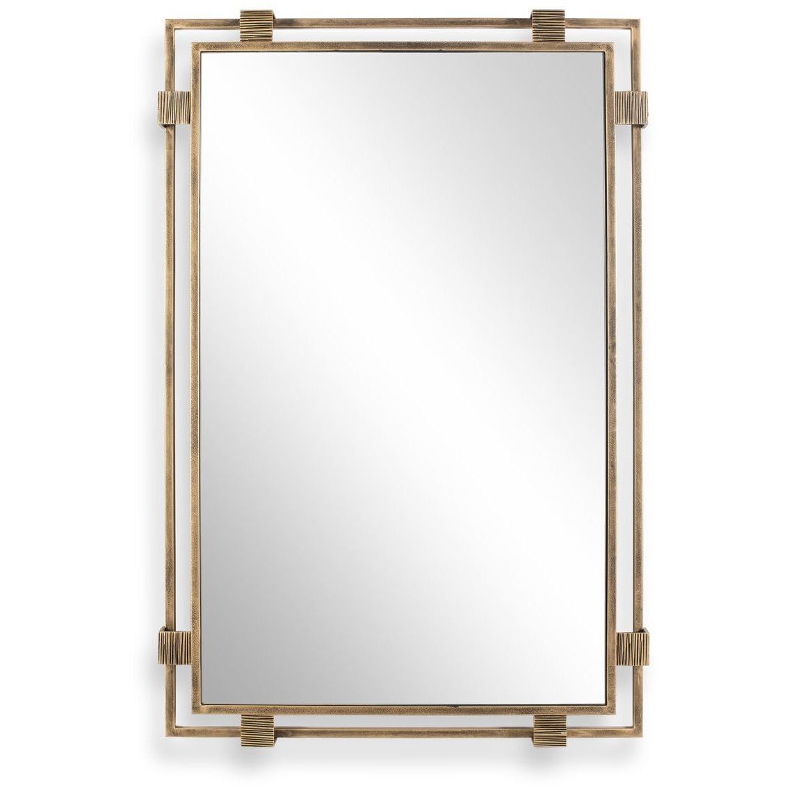 Elsher 45 X 30 inch Antique Gold Wall Mirror