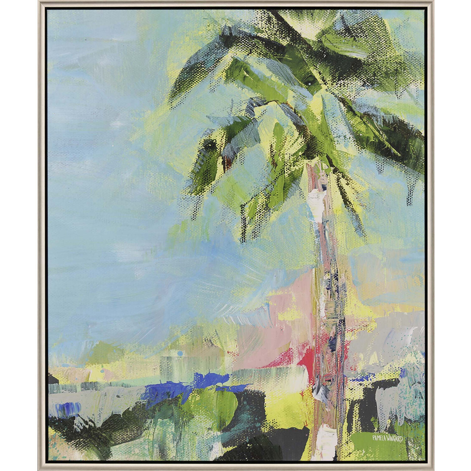 Good Morning Beautiful Multi and Turquoise and Green and Blue Canvas