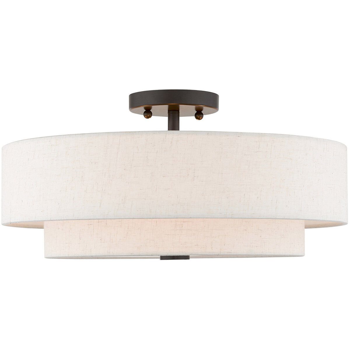 Claremont 4 Light 18 inch English Bronze Semi-Flush Mount Ceiling Light 