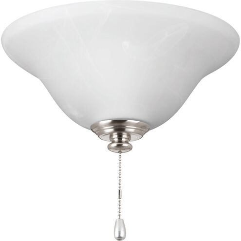 AirPro LED Brushed Nickel Fan Light Kit, Etched Alabaster Glass