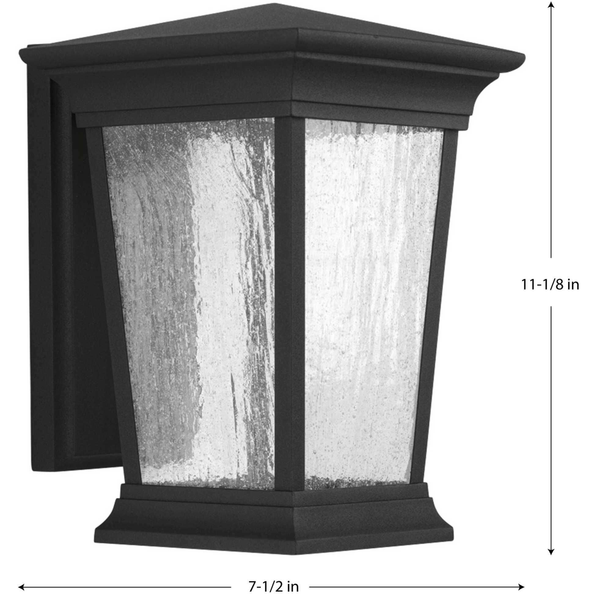 Arrive LED LED 11 inch Textured Black Outdoor Wall Lantern, Medium, Progress LED