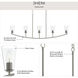 Jheni 5 Light 46 inch Brushed Nickel Linear Chandelier Ceiling Light
