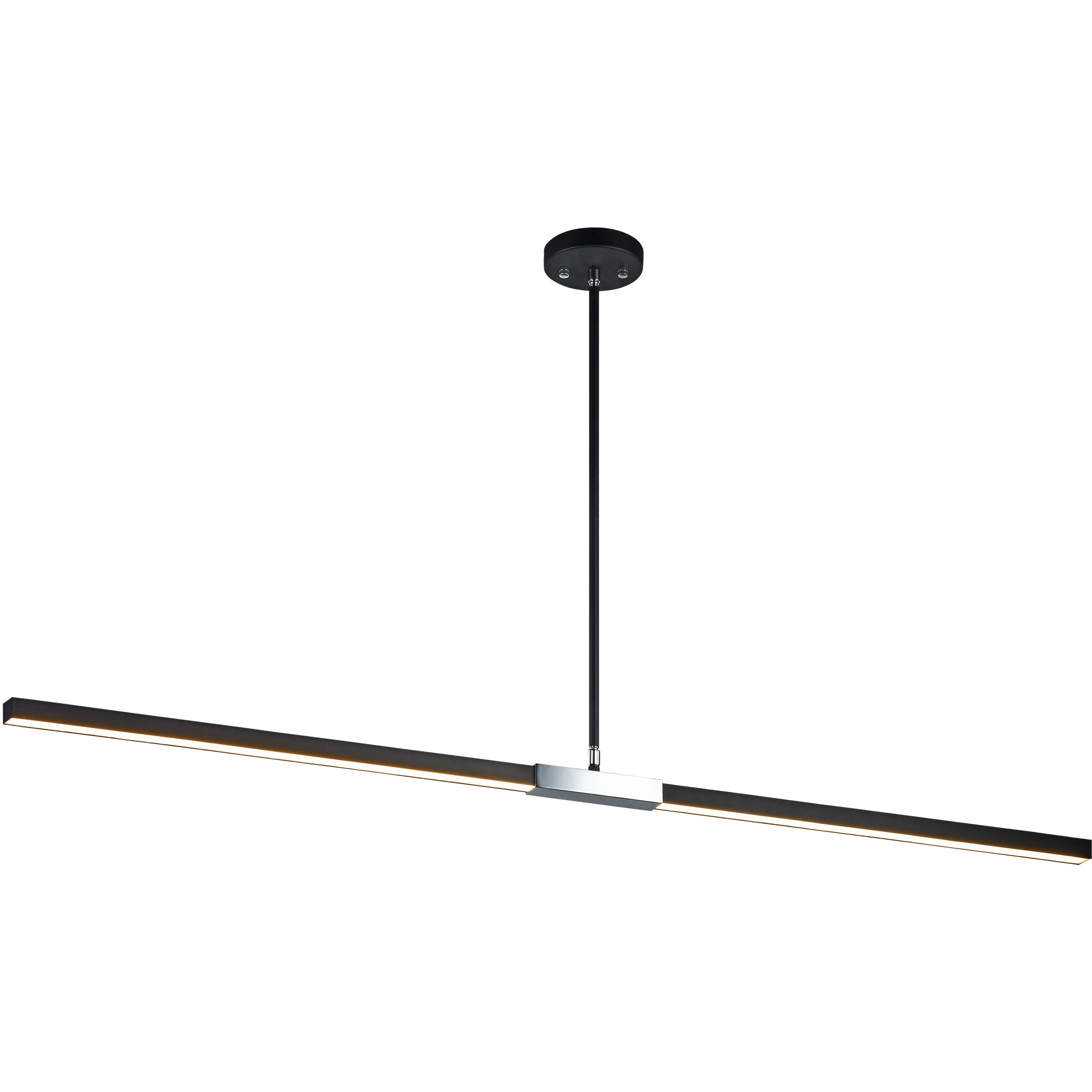 Lineare LED 49 inch Matte Black and Chrome Pendant Ceiling Light