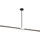 Lineare LED 49 inch Matte Black and Chrome Pendant Ceiling Light