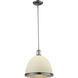 Mason 1 Light 13 inch Chrome Pendant Ceiling Light in 7.4, Matte Opal Glass