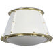 French Maid 1 Light 13 inch White and Natural Brass Flush Mount Ceiling Light