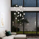 Grapes LED 27 inch Satin Nickel Cluster Pendant Ceiling Light in White Glass