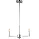Fullton 3 Light 10 inch Chrome Chandelier Ceiling Light