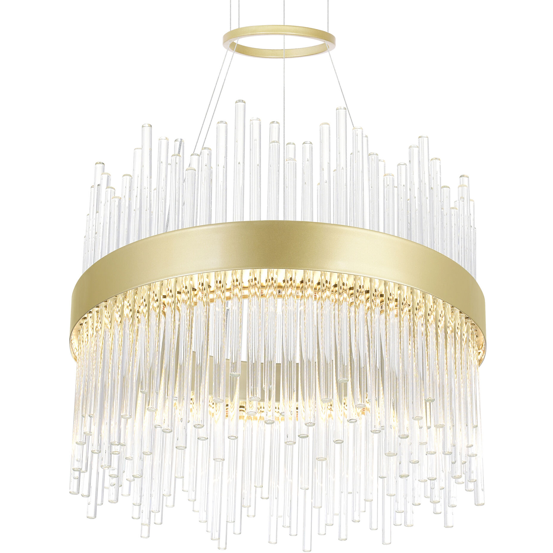 Genevieve LED 16 inch Medallion Gold Chandelier Ceiling Light