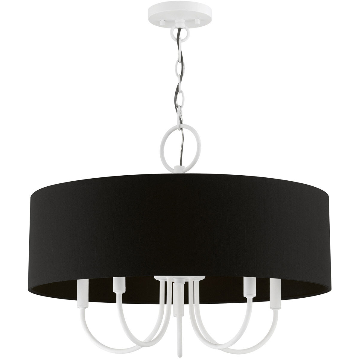 Huntington 5 Light 23 inch White Pendant Chandelier Ceiling Light