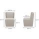 Cormac Grey Rolling Dining Chair in Taupe