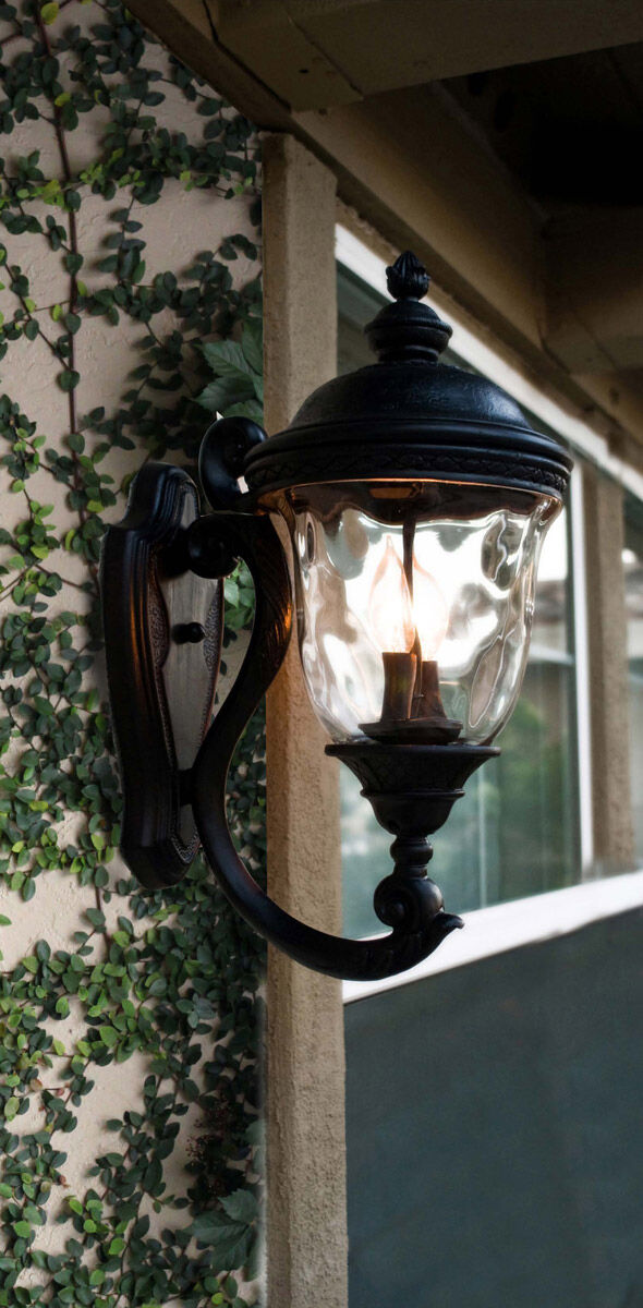 Carriage House VX 3 Light 27 inch Oriental Bronze Outdoor Wall Mount