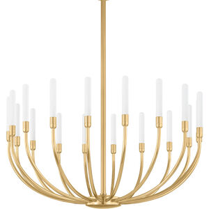 Amalthea LED 28 inch Vintage Brass Chandelier Ceiling Light