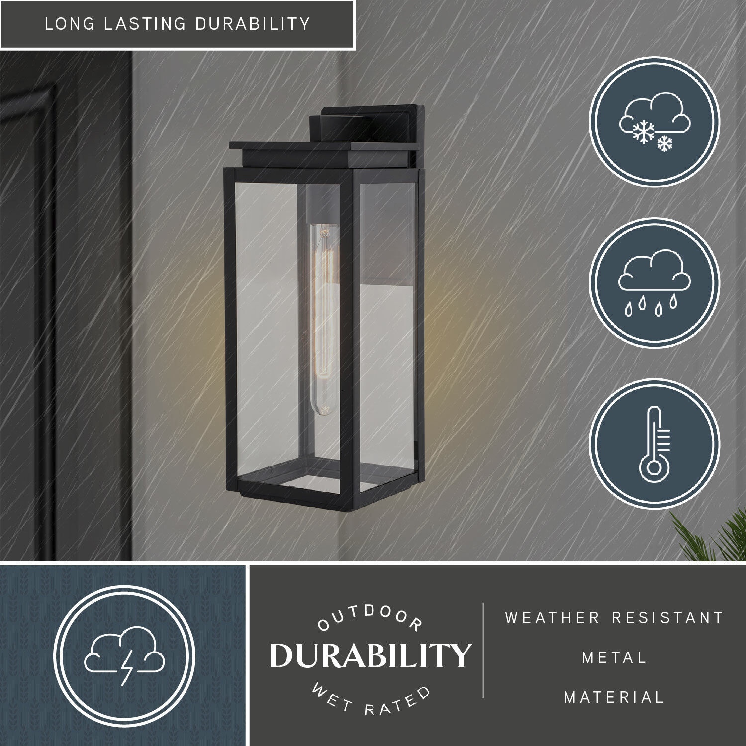Uptown 1 Light 15.75 inch Matte Black Outdoor Wall Lantern