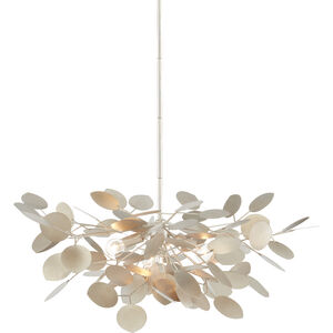 Lunaria 4 Light 31 inch Contemporary Silver Leaf Chandelier Ceiling Light, Small