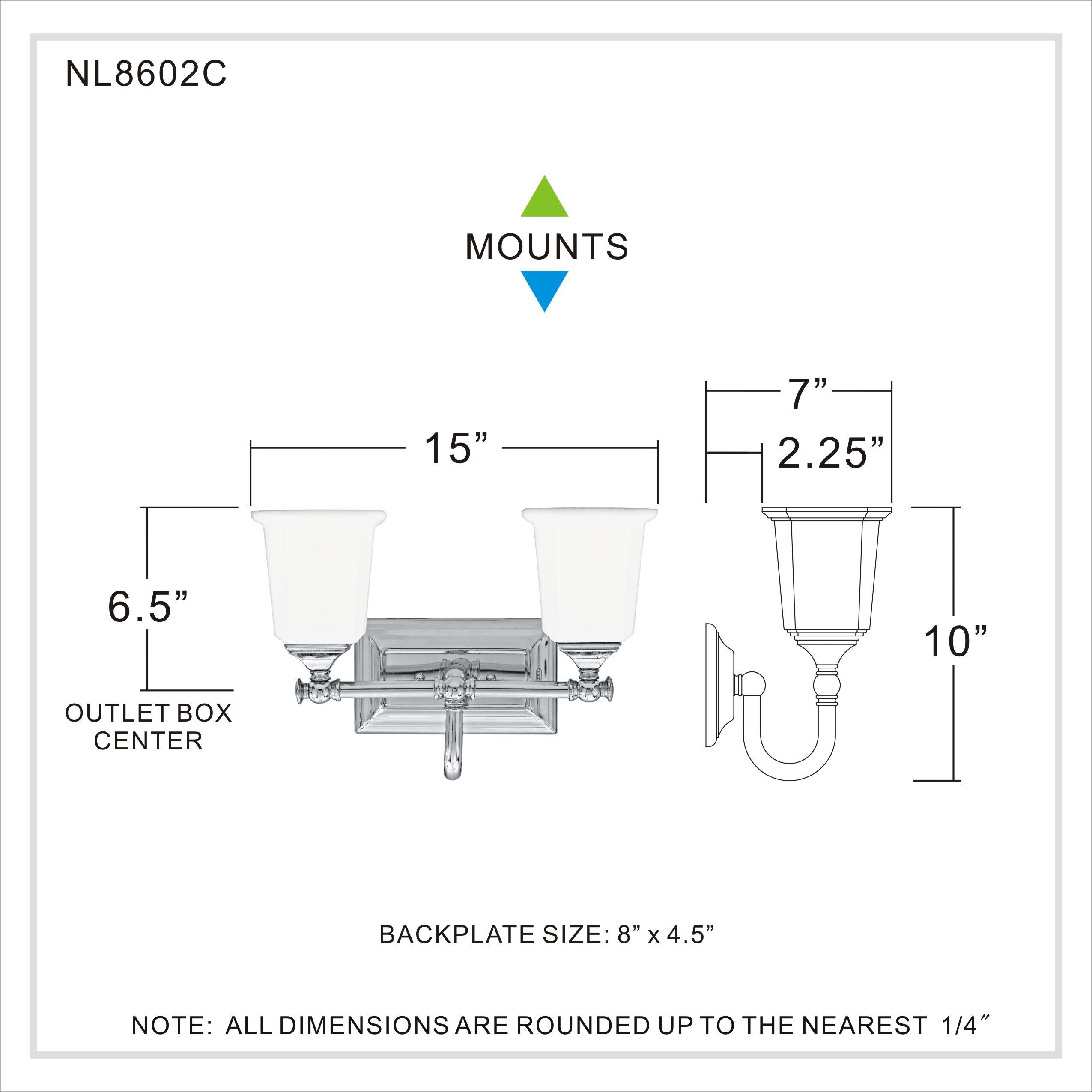 Nicholas 2 Light 15 inch Polished Chrome Bath Light Wall Light