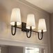Cameron 3 Light 24 inch Matte Black Bathroom Vanity Light Wall Light, Essentials
