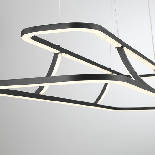Cadoux Linear Chandelier Ceiling Light in Black