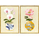 Gilded Garden I Pink and Blue and Green and White Framed Art, The Studio
