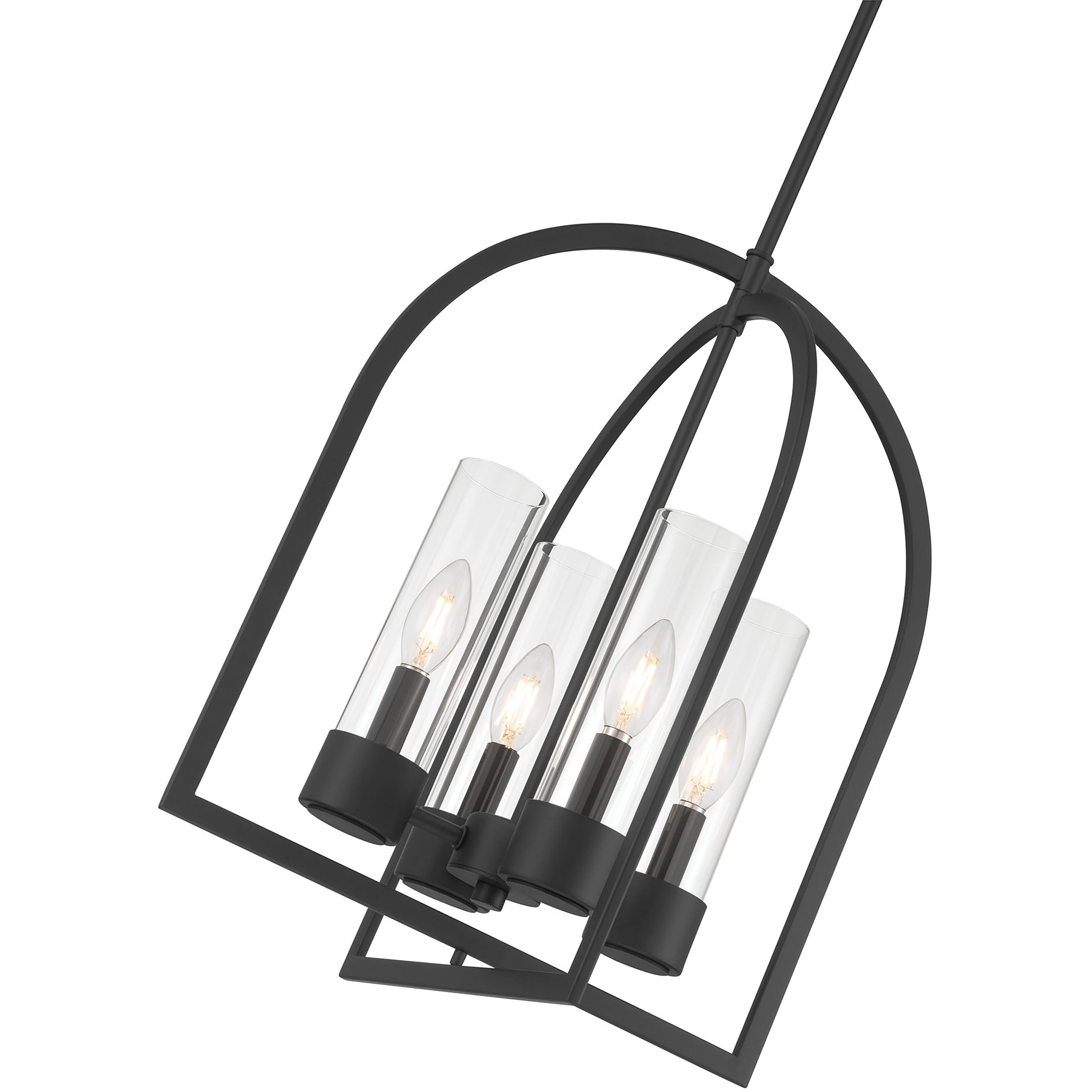 Evandrel 4 Light 16 inch Matte Black Pendant Ceiling Light