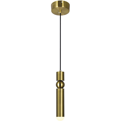 Chime LED 5 inch Brass Down Mini Pendant Ceiling Light