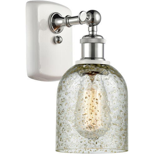 Ballston Caledonia LED 5 inch White and Polished Chrome Sconce Wall Light in Mica Glass, Ballston