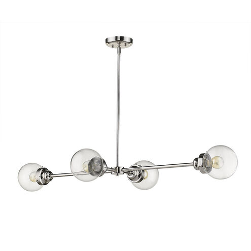 Portsmith 4 Light 48 inch Polished Nickel Island Pendant Ceiling Light