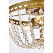 Kylie 3 Light 12 inch Brass Flush Mount Ceiling Light