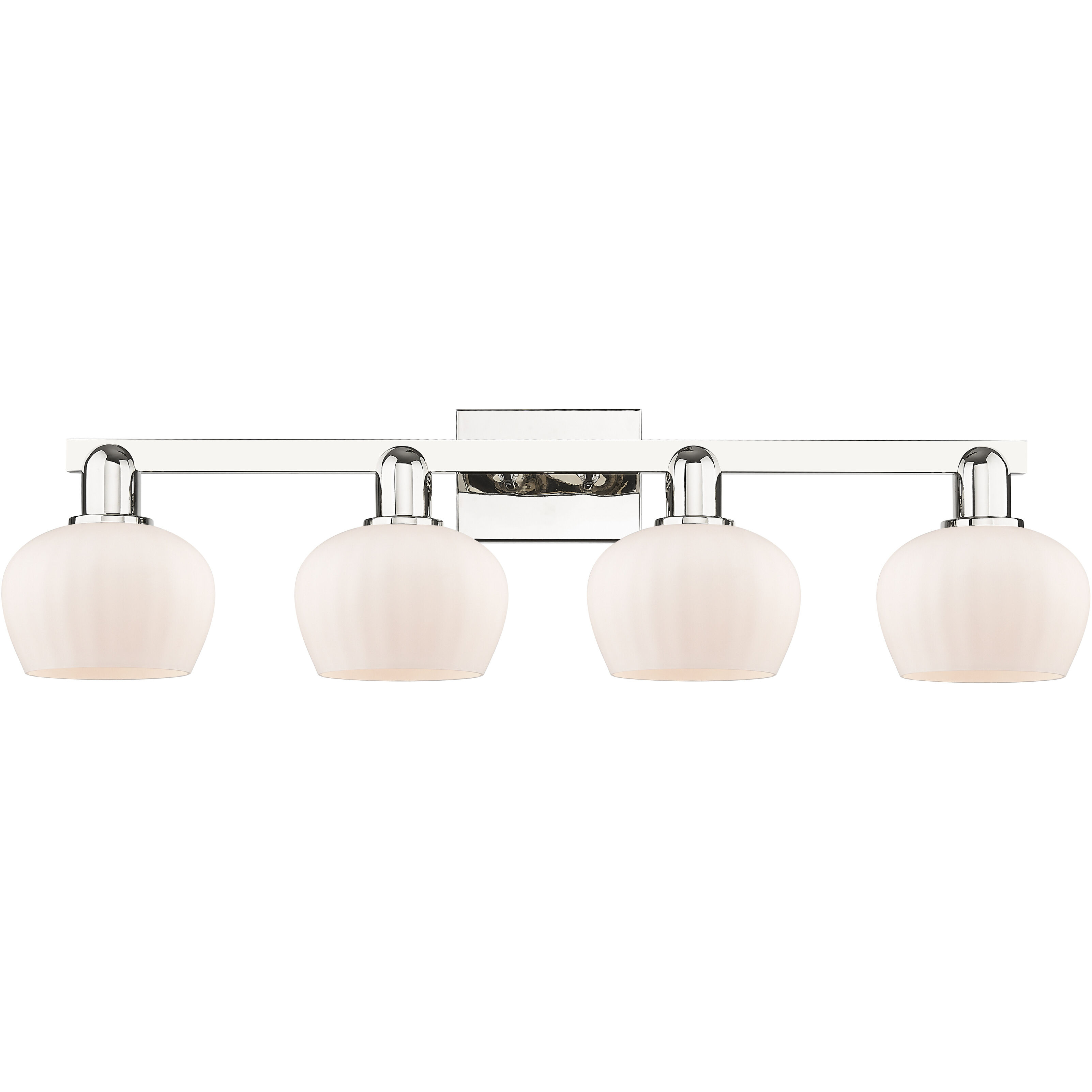 Arcadia Fenton 4 Light 33.5 inch Polished Nickel Bath Vanity Light Wall Light