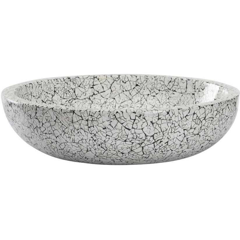 Crackled 15 X 4 inch Bowl