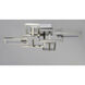 Link LED 29.25 inch Satin Nickel Flush Mount Chandelier Ceiling Light