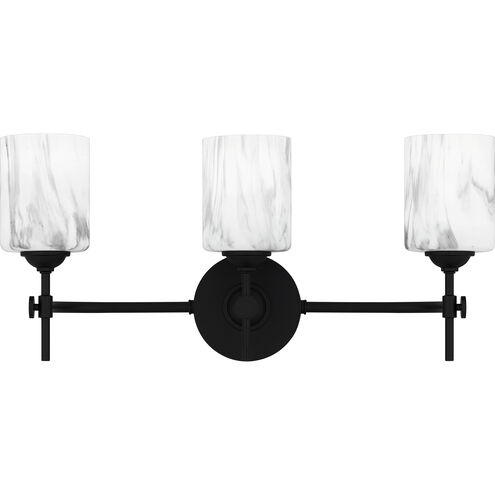 Aria 3 Light 22.5 inch Matte Black Bath Light Wall Light, Large