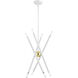 Soho 8 Light 20 inch White with Polished Brass Accents Chandelier Ceiling Light