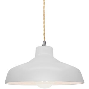Radiance LED 11.5 inch Bisque and Brushed Nickel Pendant Ceiling Light