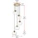 Baxter 5 Light 18 inch Satin Gold Pendant Ceiling Light