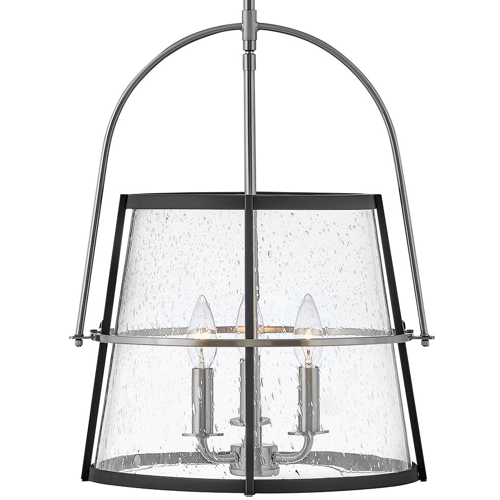 Tournon 3 Light 15 inch Brushed Nickel with Black Indoor Pendant Ceiling Light