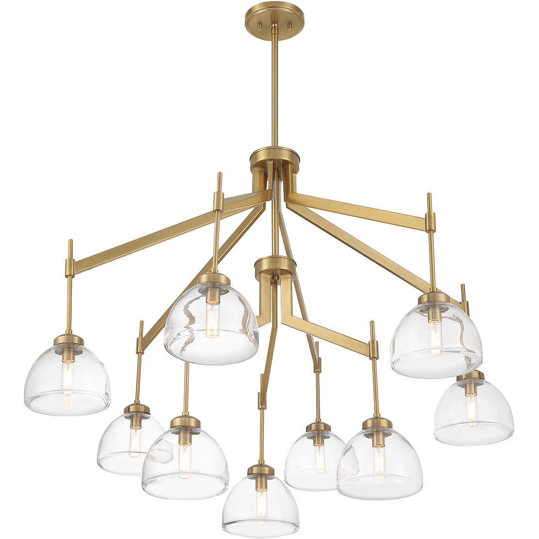 Corbin 9 Light 41 inch Warm Brass Chandelier Ceiling Light
